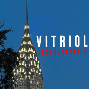 Chrysler Building at night with 'VITRIOL INSTRUMENTALS' text overlay.